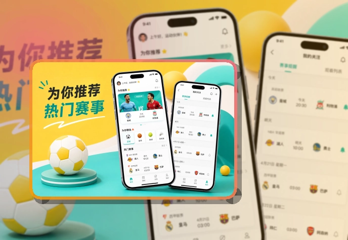 圆环亮点区 · 比赛日App入口 · 长期使用更省心界面展示